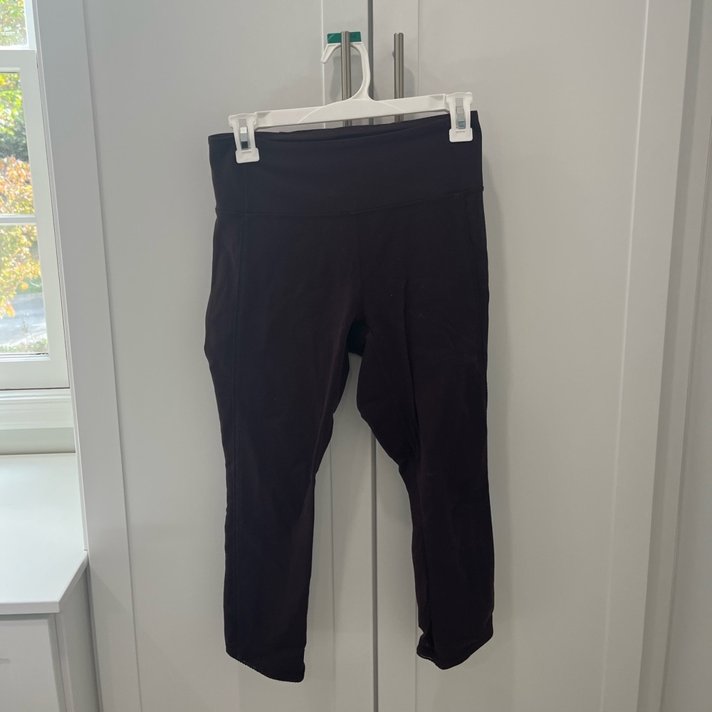 Lululemon Purple Mesh Crop Leggings